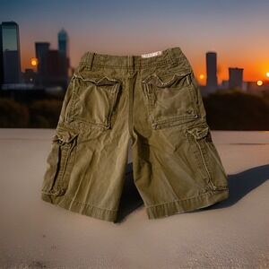 American Eagle Cargo Shorts Men 28 Brown Classic Length Utility 11" inseam Y2K